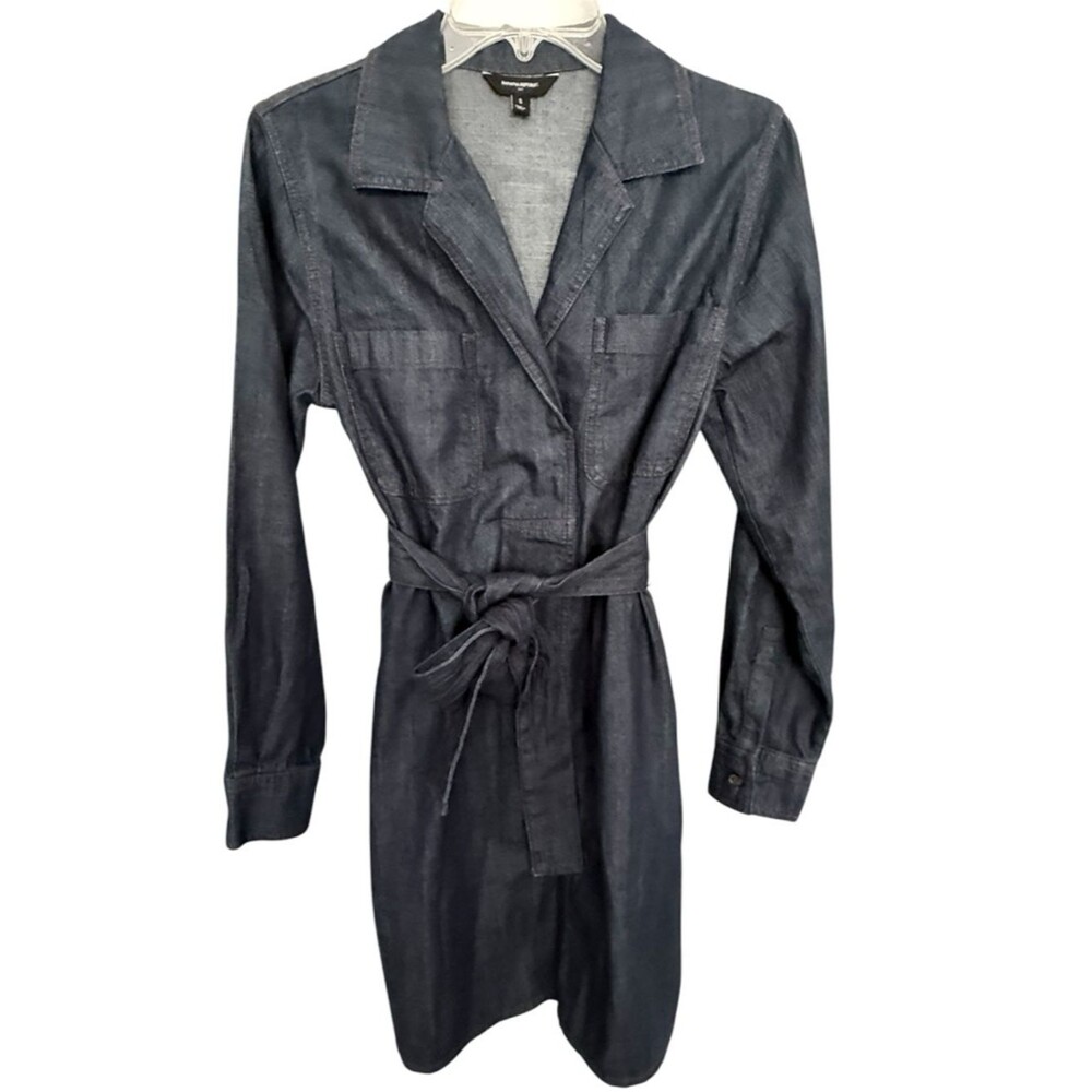 Banana Republic Dark Rinse Utility Denim Dress - Size Small - Belted